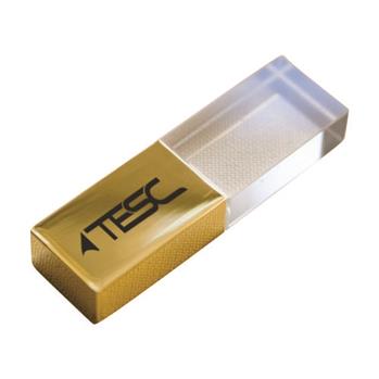 Pen Drive de Vidro Dourado - PDVDR-4GB