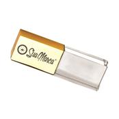 Pen Drive de Vidro Dourado - PDVDR-4GB