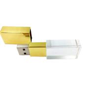 Pen Drive de Vidro Dourado - PDVDR-4GB