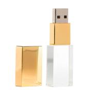 Pen Drive de Vidro Dourado - PDVDR-4GB