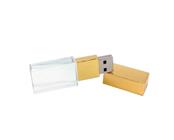 Pen Drive de Vidro Dourado - PDVDR-4GB