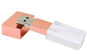 Pen Drive de Vidro Rose - PDVRS-4GB