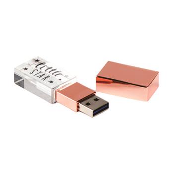 Pen Drive de Vidro Rose - PDVRS-32GB