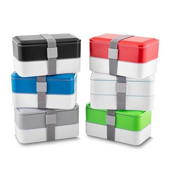 Marmita Plástica de 2 Compartilhamentos e Talheres - 13564