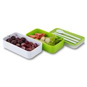 Marmita Plástica de 2 Compartilhamentos e Talheres - 13564