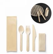 Conjunto de talheres em madeira - 94077