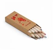 Caixa de cartão com 10 mini lápis de cor - 51931