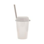 Copo 450 ml Boca Larga com Tampa Porta Snacks