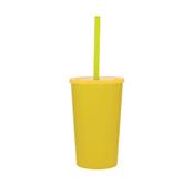 Copo 600 ml Com Tampa e Canudo