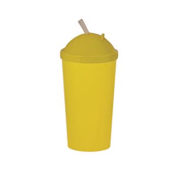 Copo 600 ml Com Tampa e Canudo Retrátil