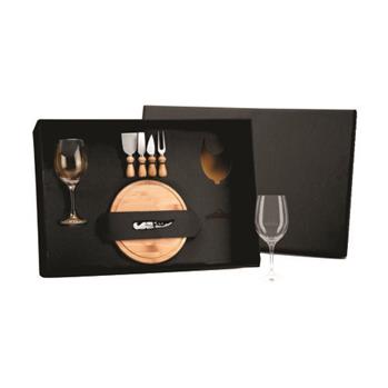 Kit Queijo E Vinho Com Abridor Saca Rolhas- 8 Pçs