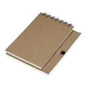 Bloco de Anotações em Couro com Porta Caneta