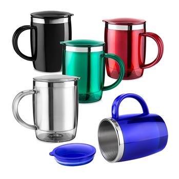 Caneca Plástica com Interior de Inox 400ml