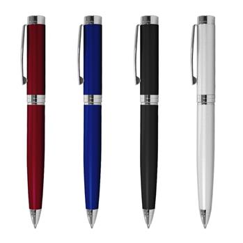 Caneta Metal com Detalhes Prata