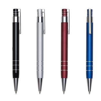 Caneta Metal Fosca com Três Anéis Superiores