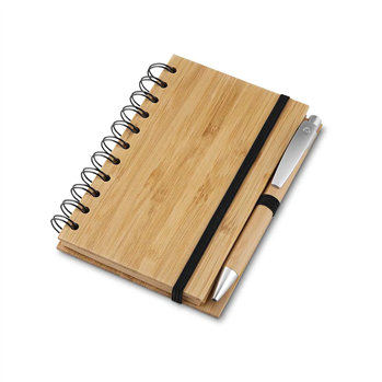 Caderno de Bambu com caneta