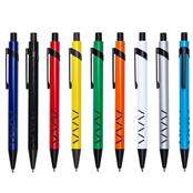 Caneta Metal Colorida com Detalhes Preto Fosco