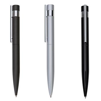 Caneta Metal com Pintura Fosca e Detalhes Prateados