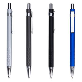 Caneta Metal com Detalhes Retangulares