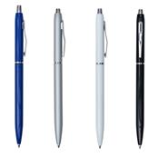 Caneta de Metal Colorida com Detalhes Prata