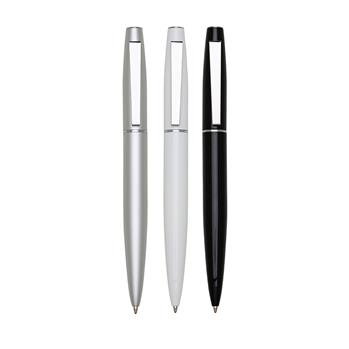 Canetas de Metal Colorida com Detalhes Prata
