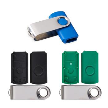 Carcaça Pen Drive Giratório Brilhante - 13960BR