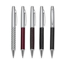 Caneta Metal Prata com Design Diferentes com Versões Brilhante