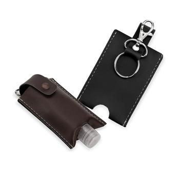 Estojo Porta Álcool Gel com Chaveiro Mosquetão - 11774