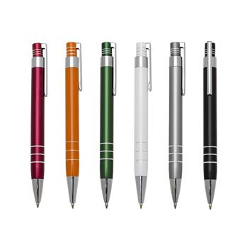 Caneta Metal com Detalhe Prata e Clip de Metal