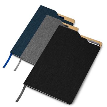 Caderno de Anotações com Capa Dura e Suporte para Caneta - CAD170