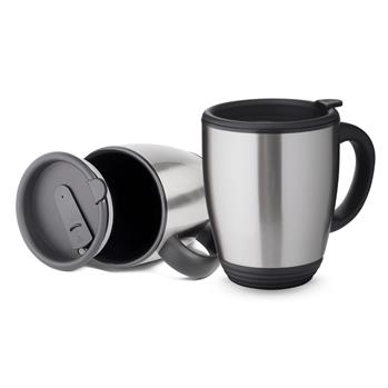 Caneca de Aço Inox 450 ml com Tampa - CA9300