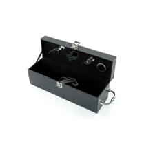 Kit Vinho 4 Peças com Maleta em Couro Sintético - 03493