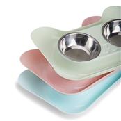 Tigela Dupla com Bandeja Inox para Pet - 03150