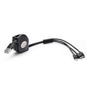 Cabo USB Retrátil 3 em 1 - 10338B