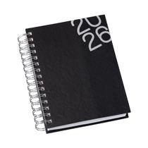 Agenda Diária 2026 Wire-o Capa Premium Preta com Ano - LG3456