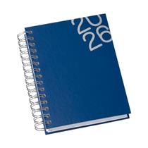 Agenda Diária 2026 Wire-o Capa Premium Azul com Ano - LG3457