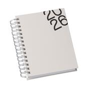 Agenda Diária 2026 Wire-o Capa Premium Cinza com Ano - LG3458