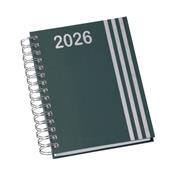 Agenda Diária 2026 Wire-o Capa Premium com Faixa Verde com Ano - LG3465