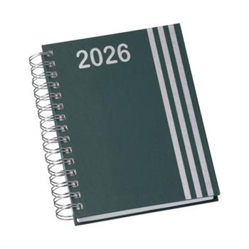 Agenda Diária 2026 Wire-o Capa Premium com Faixa Verde com Ano - LG3465
