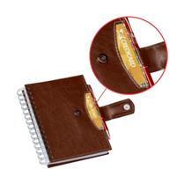 Agenda Wire-o Elite Marrom c/ Fecho de Imã + Sup. p/ Cartão e Caneta - LG3489 Marrom