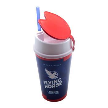 Copo 550 ml Com Tampa Porta Snacks Mold Label