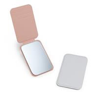 Espelho em Couro Sintético Retangular de Bolso - 18920