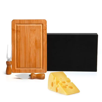 Conjunto Para Queijo Em Bambu/Inox com 3 Peças - PD-47023