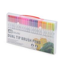 Kit Canetinhas Ponta Dupla Com Quarenta e Oito Cores - 08332-48