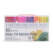 Kit Canetinhas Ponta Dupla Com Quarenta e Oito Cores - 08332-48