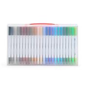 Kit Canetinhas Ponta Dupla Com Quarenta e Oito Cores - 08332-48
