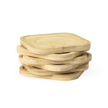 Kit Porta-Copos Bambu com Seis Peças - 15269