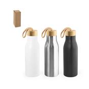 Squeeze de Aço Inox e Tampa Bambu de 570 ml - 94379