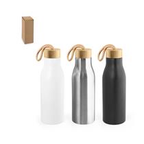 Squeeze de Aço Inox e Tampa Bambu de 570 ml - 94379