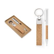 Kit de Caneta Esferográfica e Chaveiro de Cortiça - 95106